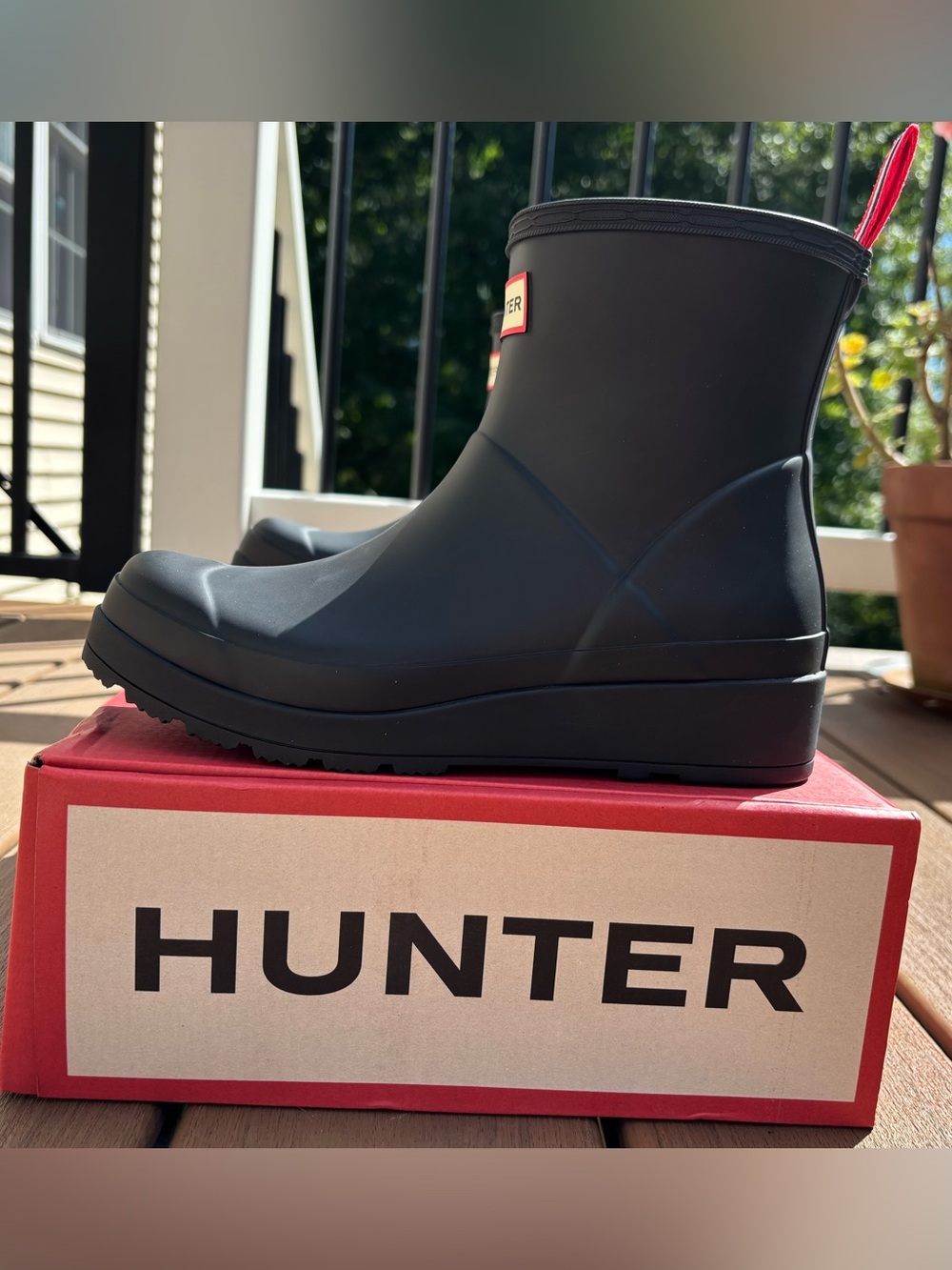Hunter original short play boots. Black. Size 7
